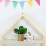 Lit cabane avec étagère 90 x 200 verni