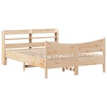 vidaXL Cadre de lit avec tête de lit 150x200 cm bois de pin massif