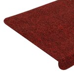 vidaXL Tapis d'escalier autocollants 15 Pièces 65x24 5x3 5 cm Rouge