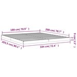 vidaXL Cadre de lit 180x200 cm Super King bois de pin massif