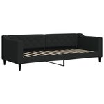 vidaXL Lit de jour avec lit gigogne noir 80x200 cm tissu