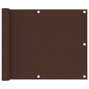 vidaXL Écran de balcon Marron 75x400 cm Tissu Oxford