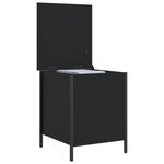 vidaXL Banc de rangement noir 40x42 5x50 cm bois d'ingénierie