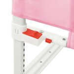 vidaXL Barrière de sécurité de lit d'enfant Rose 160x25 cm Tissu