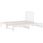 vidaXL Lit coulissant Blanc 2x(90x200) cm Bois de pin massif