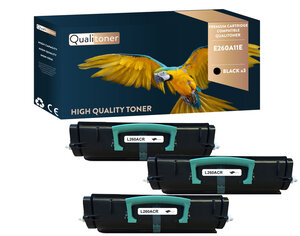 Qualitoner x3 toners e260a11e noir compatible pour lexmark