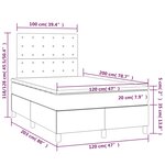 vidaXL Sommier à lattes de lit avec matelas Noir 120x200 cm Velours