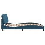 vidaXL Cadre de lit avec LED sans matelas bleu 160x200 cm velours