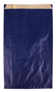 250 Pochettes 24X43 + 7Cm Kraft Bleu