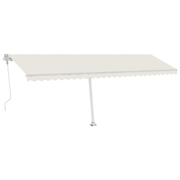 vidaXL Auvent automatique sur pied 600x350 cm Crème