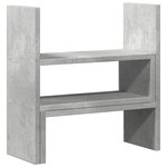 Organisateur armoire de bureau réglable bois d'ingénierie gris 02_0043580