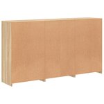 vidaXL Buffet avec lumières LED chêne sonoma 181 5x37x100 cm