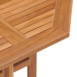 vidaXL Table à dîner pliable de jardin Ø90x75 cm Bois de teck solide