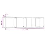 vidaXL Bibliothèque/Meuble TV Chêne fumé 143x30x36cm Bois d'ingénierie