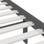 vidaXL Cadre de lit Gris Bois massif 200x200 cm
