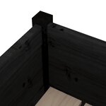 vidaXL Jardinières d'extérieur 2 Pièces Noir 31x31x70 cm Bois de pin