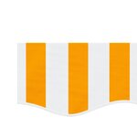 vidaXL Tissu de remplacement de cantonnière d’auvent jaune blanc 3 5 m