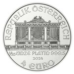 Pièce de monnaie 4 euro Autriche 2024 1/25 once platine – Philharmonique