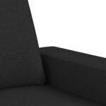 vidaXL Canapé à 3 places Noir 180 cm Tissu