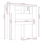 vidaXL Armoire de tête de lit Chêne sonoma 100x18 5x104 5 cm