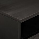 vidaXL Table basse noir 80x54x40 cm bois massif de manguier