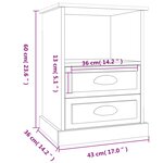 vidaXL Tables de chevet 2 Pièces noir 43x36x60 cm