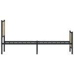vidaXL Cadre de lit métal avec tête de lit et pied de lit 137x190 cm