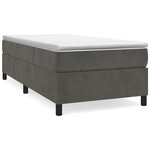 vidaXL Cadre de lit Gris foncé 100 x 200 cm Velours