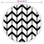 vidaXL Tapis d'extérieur gris Ø120 cm PP