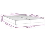 vidaXL Cadre de lit sans matelas gris clair 140x190 cm tissu