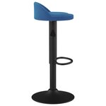 Vidaxl tabouret de bar bleu velours