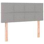 vidaXL Sommier à lattes de lit et matelas Gris clair 90x190 cm Tissu