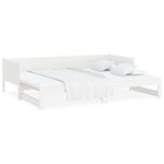 vidaXL Lit coulissant Blanc Bois de pin solide 2x(80x200) cm