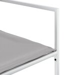 vidaXL Chaises de jardin avec coussins lot de 4 blanc acier/textilène