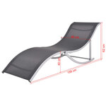 vidaXL Chaises longues lot de 2 noir et gris