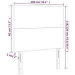 vidaXL Têtes de lit 2 Pièces Blanc 100x5x78/88 cm Similicuir
