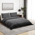 vidaXL Ensemble de housse de couette gris foncé 260x240 cm Coton