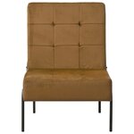 vidaXL Chaise de relaxation 65x79x87 cm Marron Velours