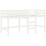 vidaXL Lit mezzanine enfants échelle blanc 90x190 cm bois pin massif