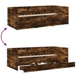 vidaXL Lit de jour et tiroirs chêne fumé 90x200 cm bois d'ingénierie