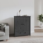 vidaXL Buffet Gris 83x41 5x100 cm Bois massif de pin