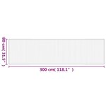 vidaXL Tapis rectangulaire naturel 80x300 cm bambou