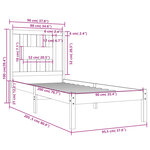 vidaXL Cadre de lit Bois de pin massif 90x200 cm
