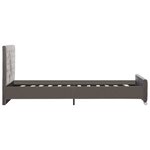 vidaXL Cadre de lit Gris Velours 90x200 cm