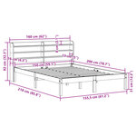 vidaXL Cadre de lit sans matelas blanc 150x200 cm bois de pin massif