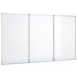 vidaXL Tableau blanc magnétique pliable 180x100x1 7 cm aluminium