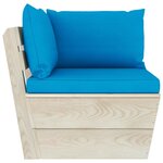 vidaXL Salon de jardin palette 6 Pièces avec coussins bois d'épicéa