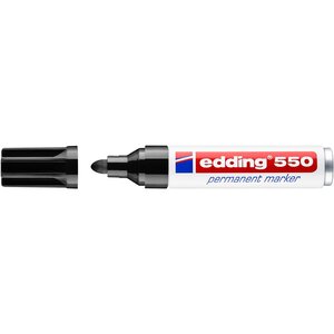 Marqueur Permanent 550 Pointe Ronde Noir 3-4 mm EDDING