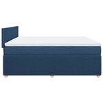 vidaXL Sommier à lattes de lit avec matelas Bleu 180x200 cm Tissu