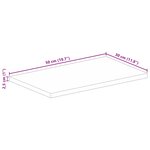 vidaXL Dessus de table 50x30x2 5 cm rectangulaire bois massif manguier